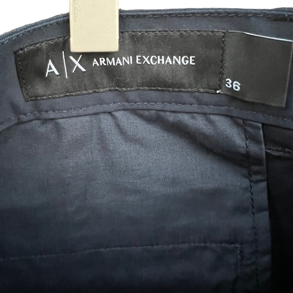 Armani Exchange Bermuda Shorts Navy Blue Size 36 NWT! - Picture 3 of 6